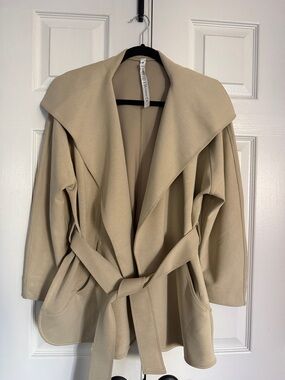 lululemon athletica Beige Neutral Shawl-Collar Jacket